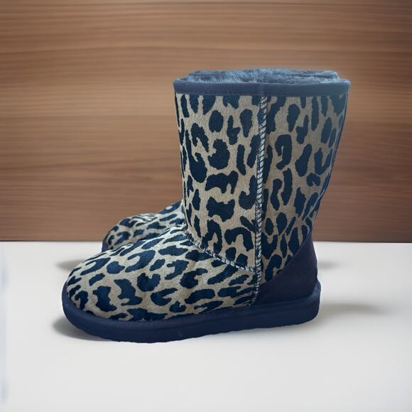 UGG Womens Sz 7 Cheetah Animal Print Pony Hair Boots 1002790 Classic Short II - Picture 2 of 7